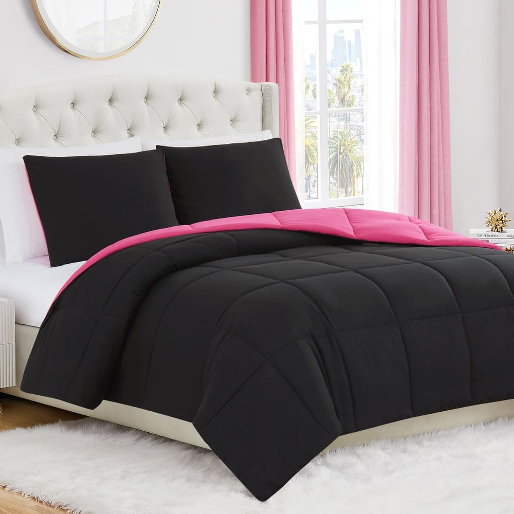 Juicy Couture Box Stitch Reversible Comforter Sets