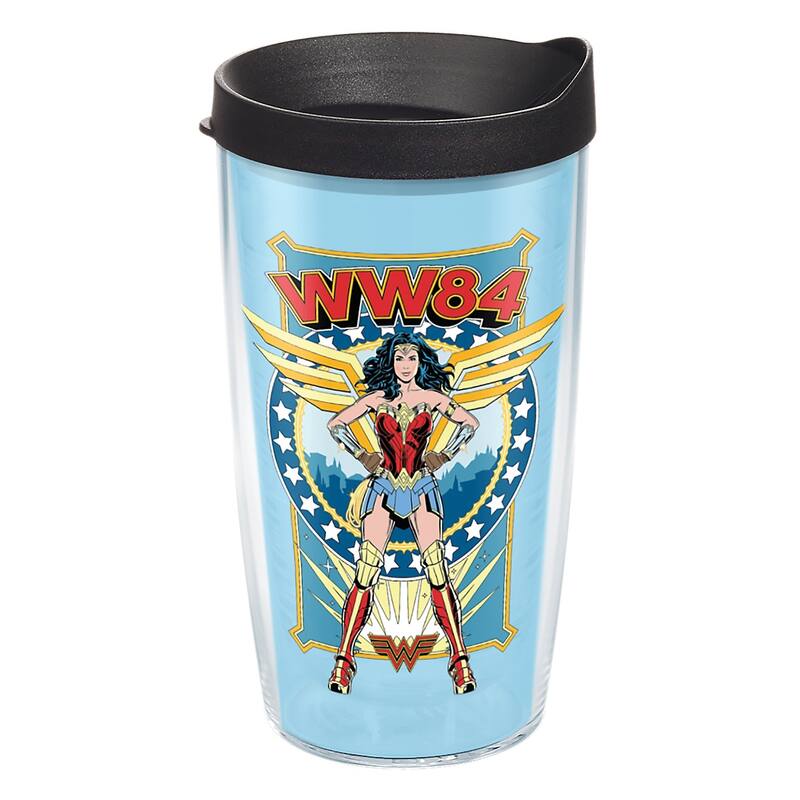 Tervis DC Comics Wonder Woman Retro Made in USA Double Walled Insulated Travel Tumbler, Classic - 16oz