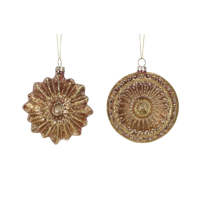 Glass Ornament (Set of 12) - Gold