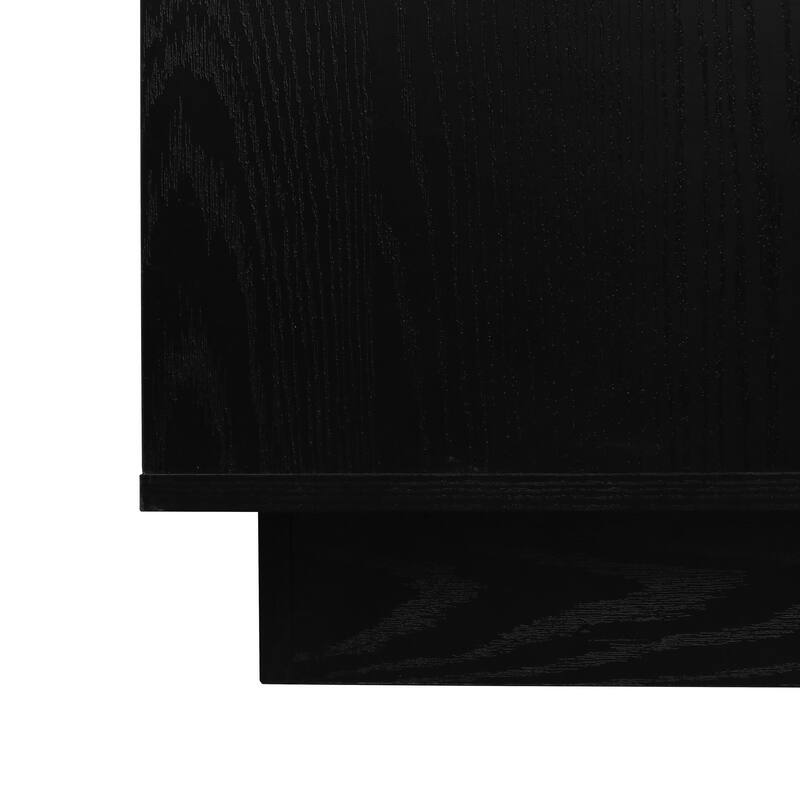 Display Cabinet Storage Cabinet Buffet Sideboard with Acrylic Door & Adjustable Shelves, Black Display Case TV Console Table