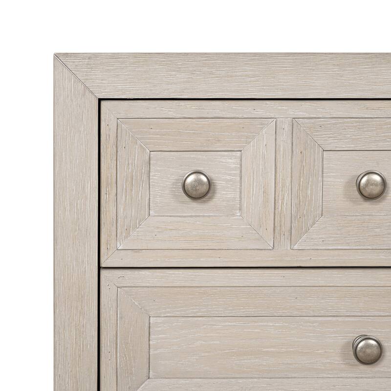 Furniture of America Durem Modern Classic 3-Piece Solid Wood Panel Bedroom Set with 3-Drawer Nightstand