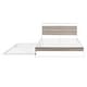 preview thumbnail 4 of 10, Metal Queen Bed Frame with Trundle and Socket - White