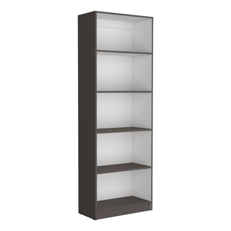 Bookcase 4-Shelves Benzoni, Office, Matt Gray / White,High quality and durable