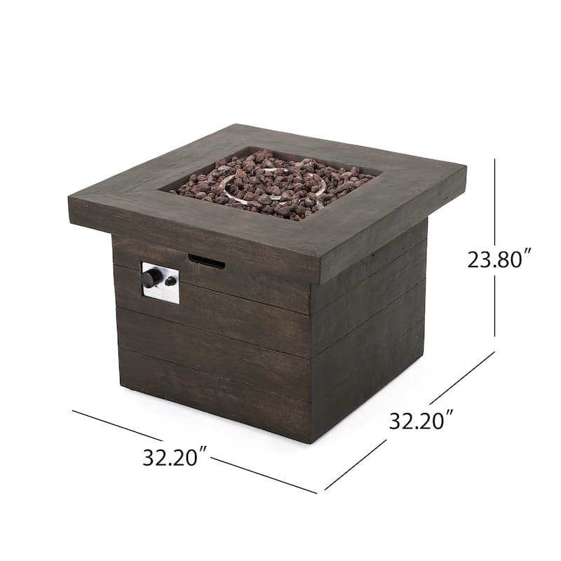 Puerta Outdoor 4-piece Wicker Swivel Chair Set with Square Firepit by Christopher Knight Home
