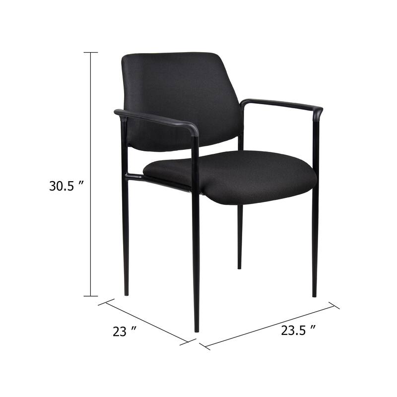 Jill Diamond Stacking Chair, Square Back, Waterfall Seat, Black Crepe