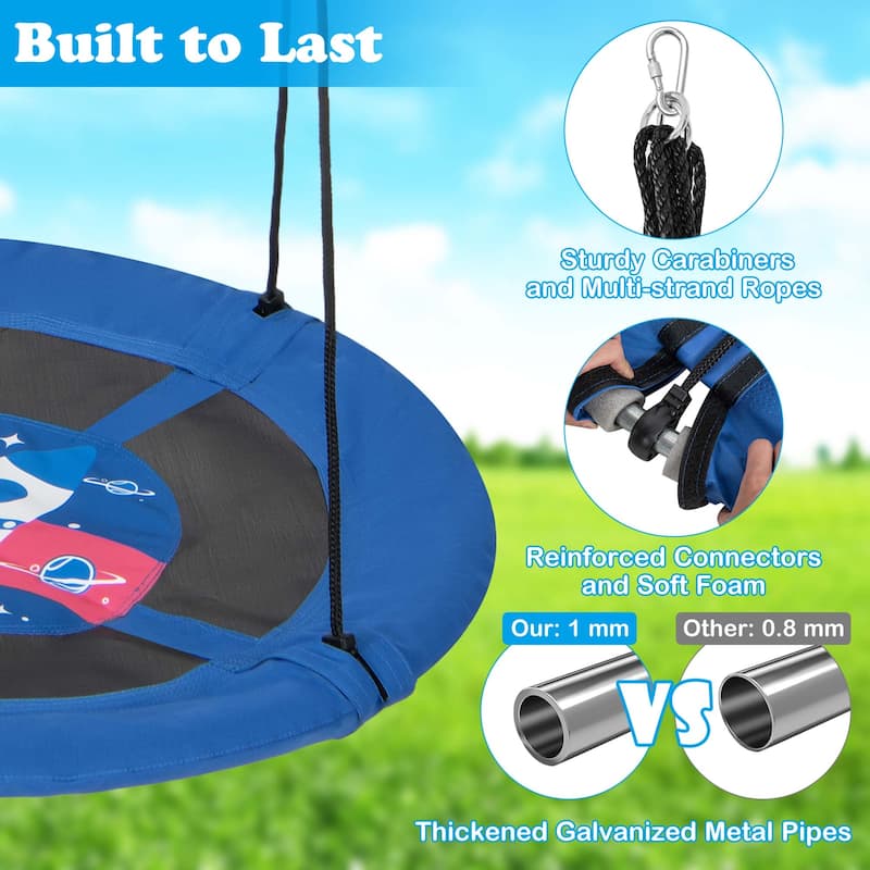 Goplus 40" Flying Saucer Tree Swing Indoor Outdoor Play Set Kids - See Details