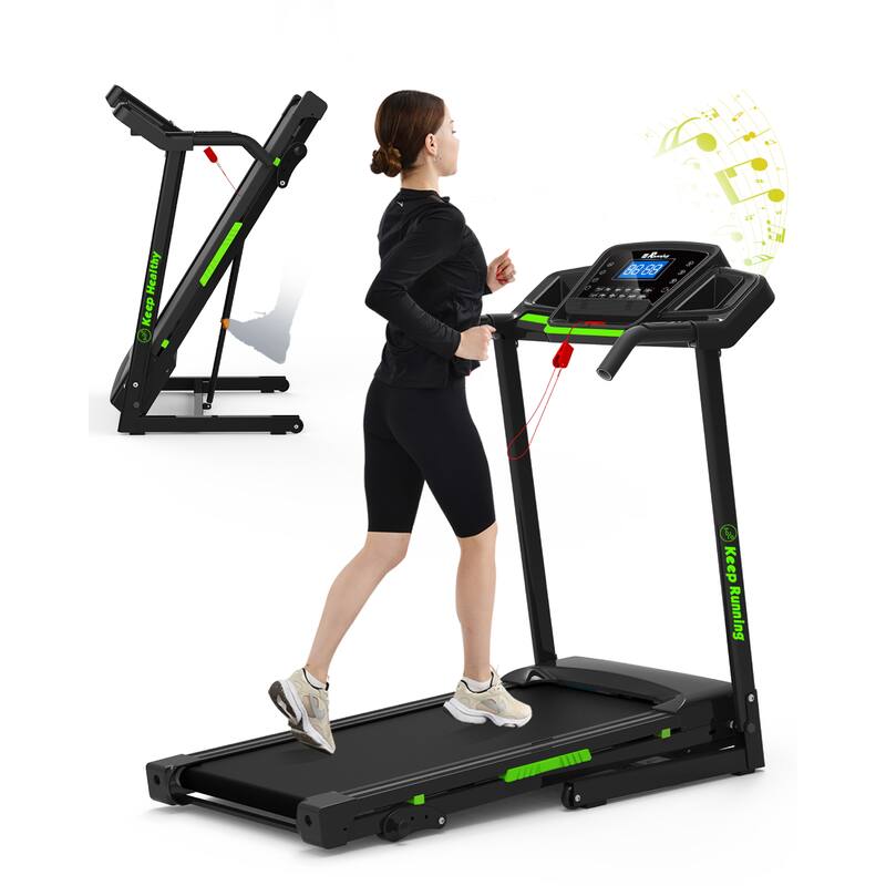 Foldable Treadmill with Incline, Folding Treadmill for Home Electric Treadmill Workout Running Machine, Handrail Controls Speed