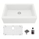 preview thumbnail 1 of 65, Karran Farmhouse/Apron-Front Quartz Single Bowl Kitchen Sink Kit White