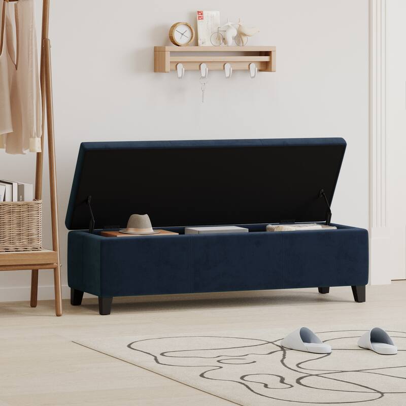 Simple Corridor Stool Entry Footrest Padded Seat Indoor Bench