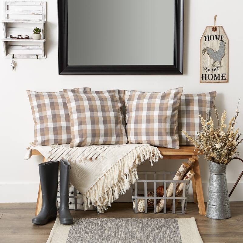 Farmhouse Pillow Cover 18x18 (Set of 4)