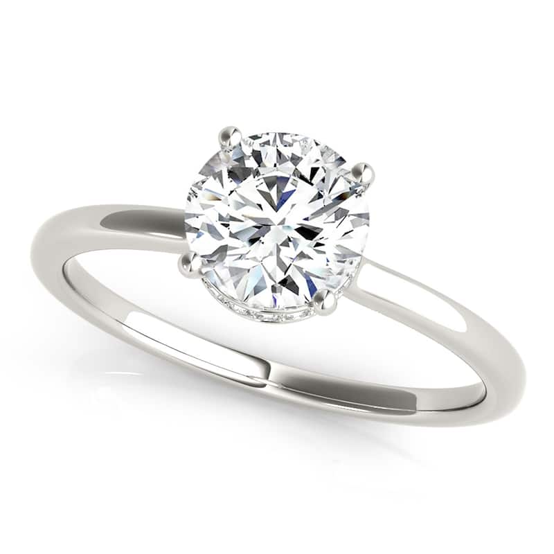 Auriya 14k White Gold Lab Grown Round Diamond Halo Engagement Ring 0.50 to 5.00 ct. tw. (F-G VS) - 2.00 ct. center - 6