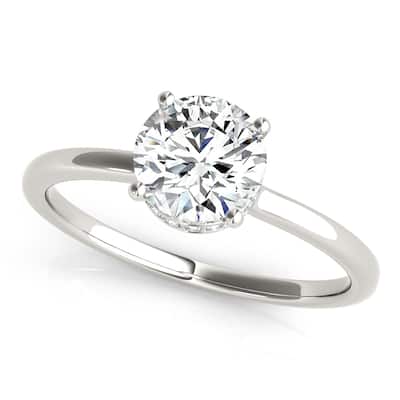 Auriya 14k White Gold Lab Grown Round Diamond Halo Engagement Ring 0.50 to 5.00 ct. tw. (F-G VS)