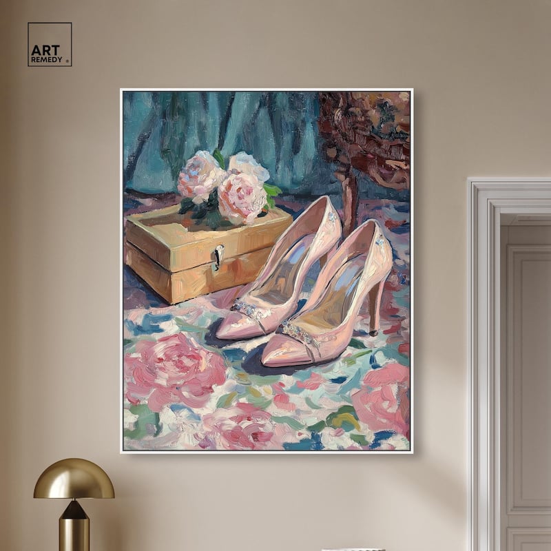 Shoes and the Roses Canvas by Art Remedy