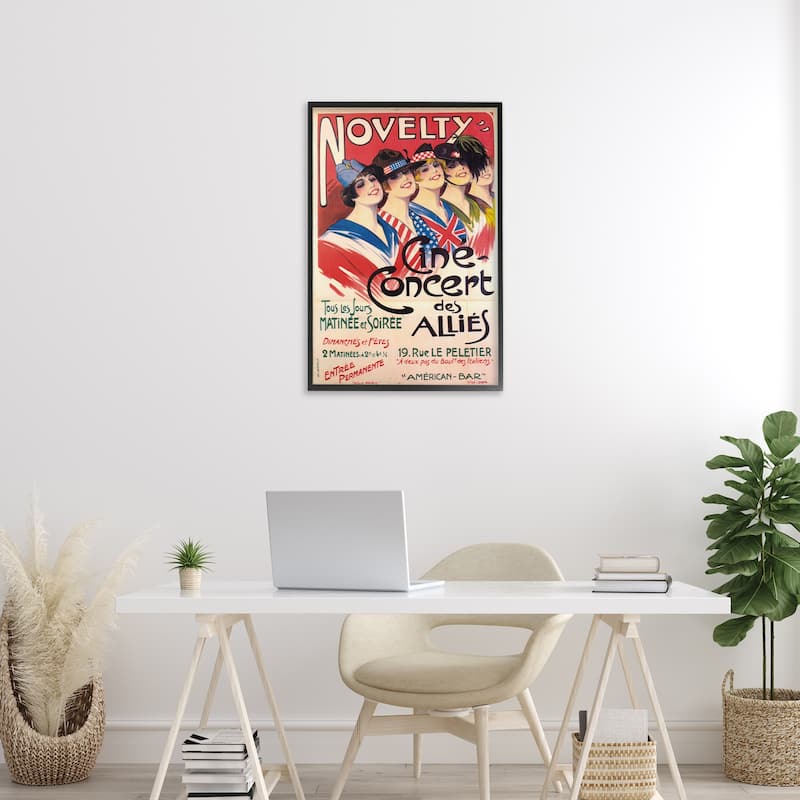 Stupell Vintage Novelty Concert Framed Giclee Art Design By Marcus Jules