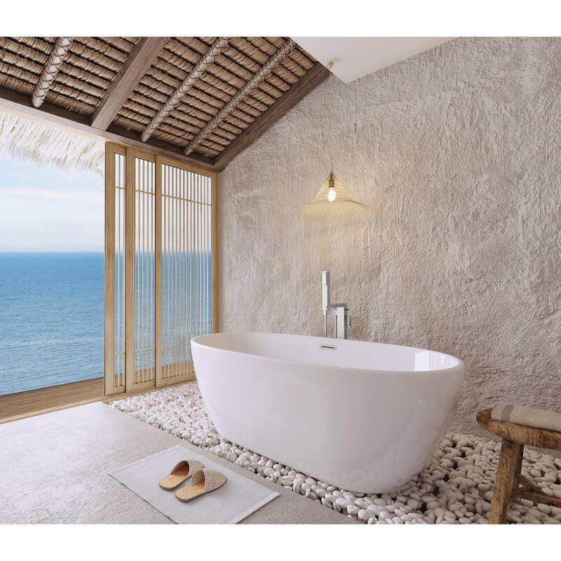 Adler Soaking Bathtub in Glossy White