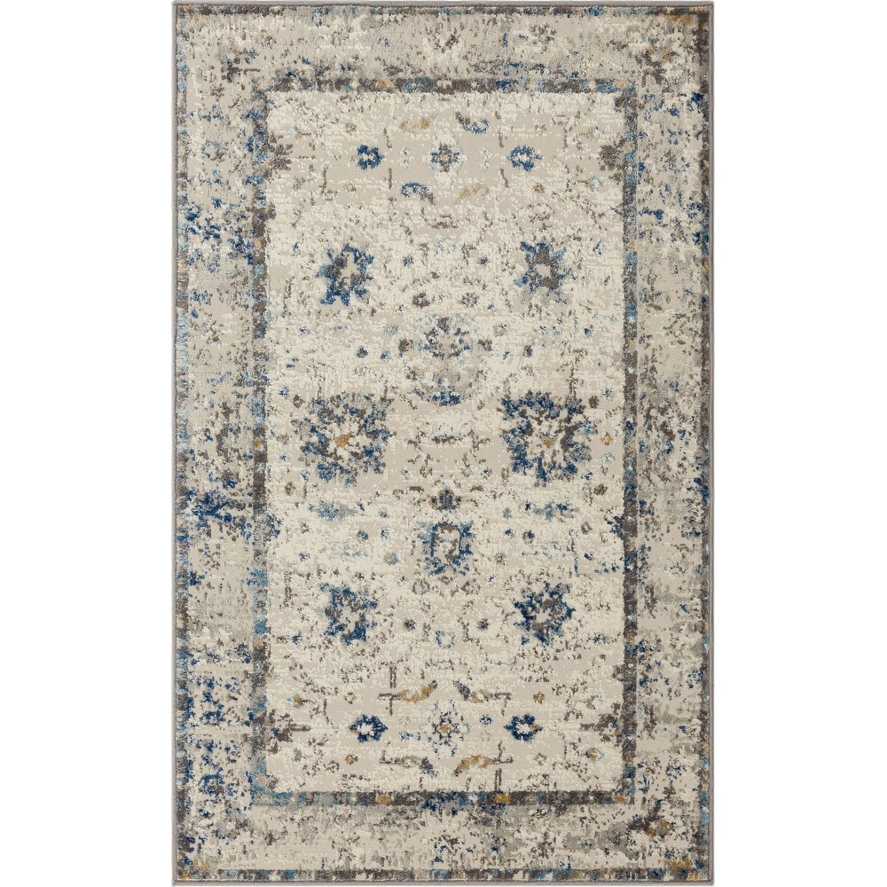Mohawk Home Fredia Floral Ornamental Woven Area Rug