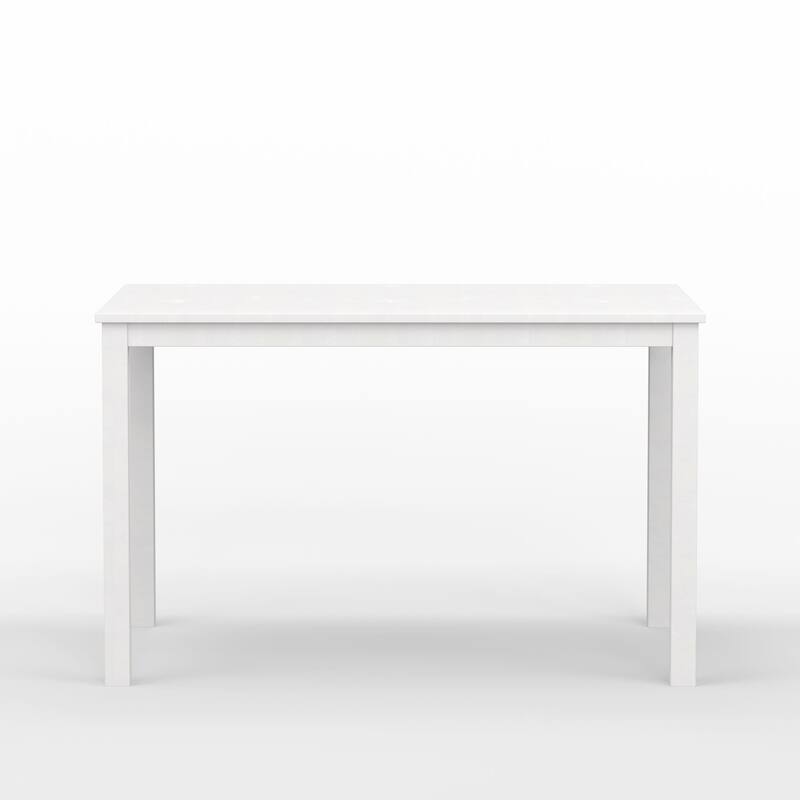 5-Piece Dining Set, 48" Rectangle Wood Table and Spindle Chairs