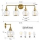 preview thumbnail 33 of 151, Modern Vanity Lights Dimmable Bathroom Light Fixtures with Glass Shade