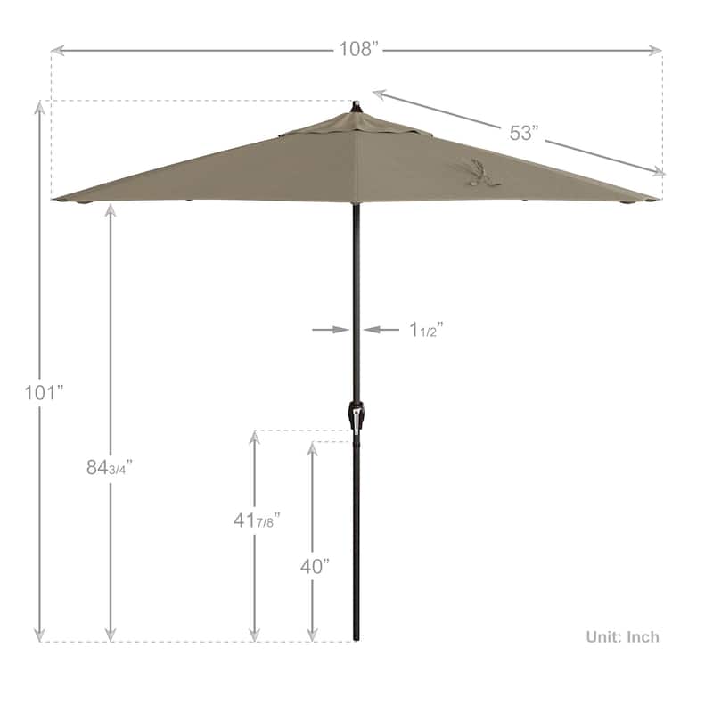 North Bend 9-foot Crank Lift Auto Tilt Patio Umbrella with Outdoor Rated Olefin fabric by Havenside Home