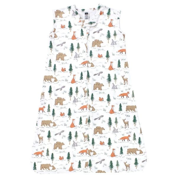 slide 1 of 1, Hudson Baby Infant Boy Cotton Sleeveless Wearable Sleeping Bag, Sack, Blanket, Sweet Woodland