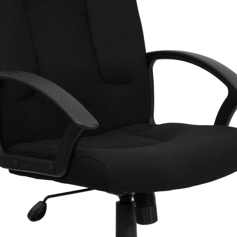 Mid-Back Fabric Executive Swivel Office Chair with Nylon Arms