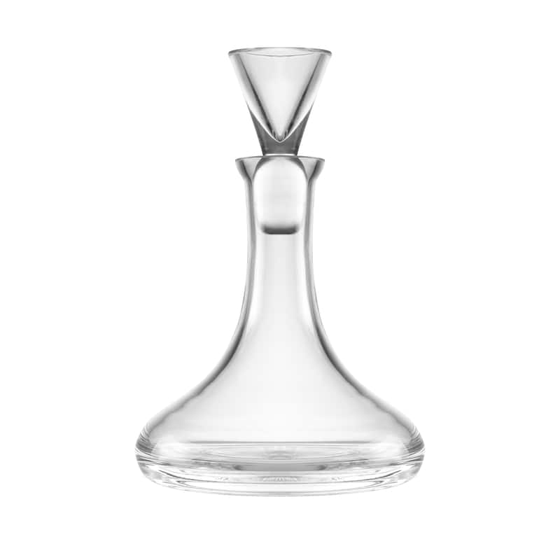 Majestic Gifts Inc. Crystal Glass Mouthwash Decanter With Cup Stopper - 6.6" Height