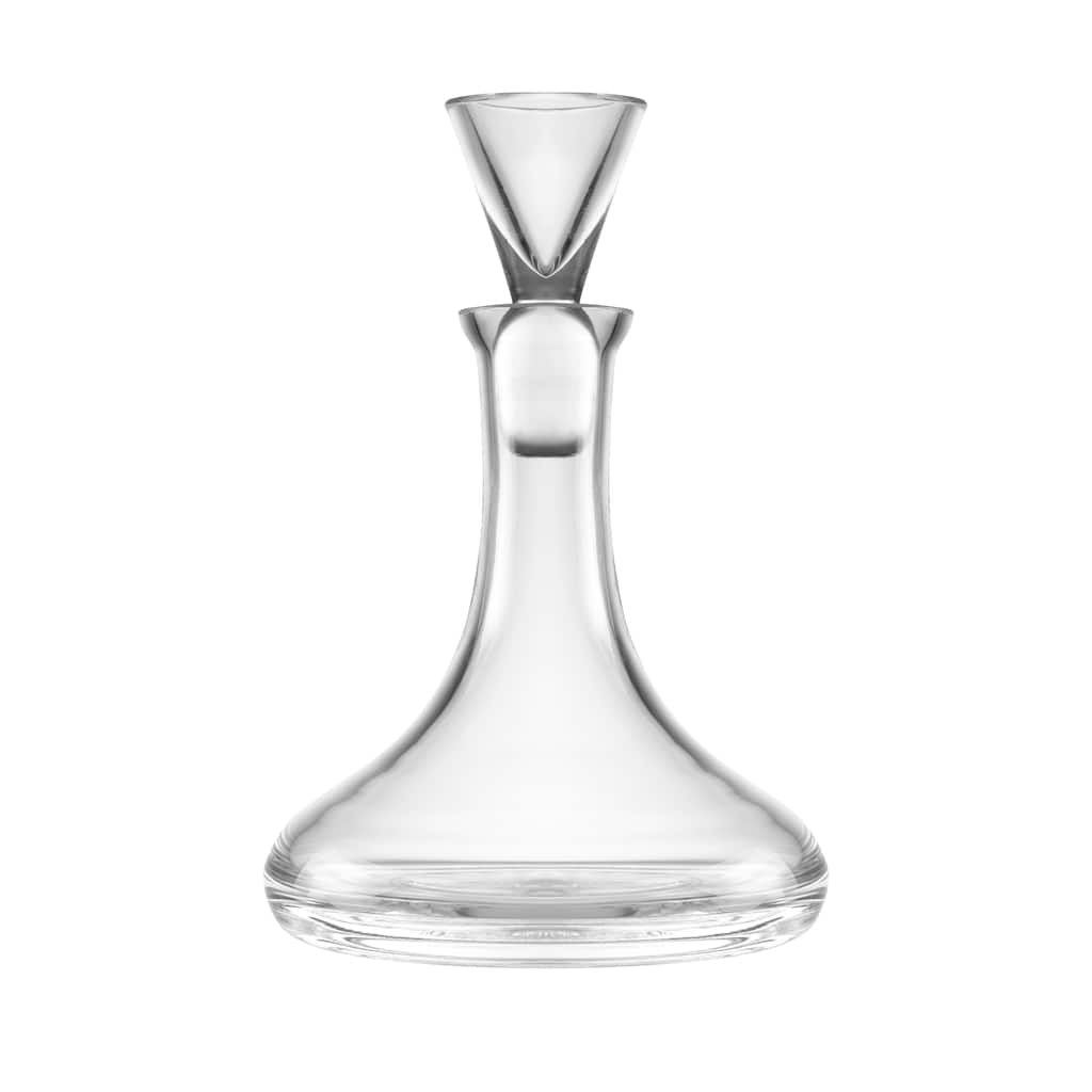Majestic Gifts Inc. Crystal Glass Mouthwash Decanter With Cup Stopper - 6.6" Height