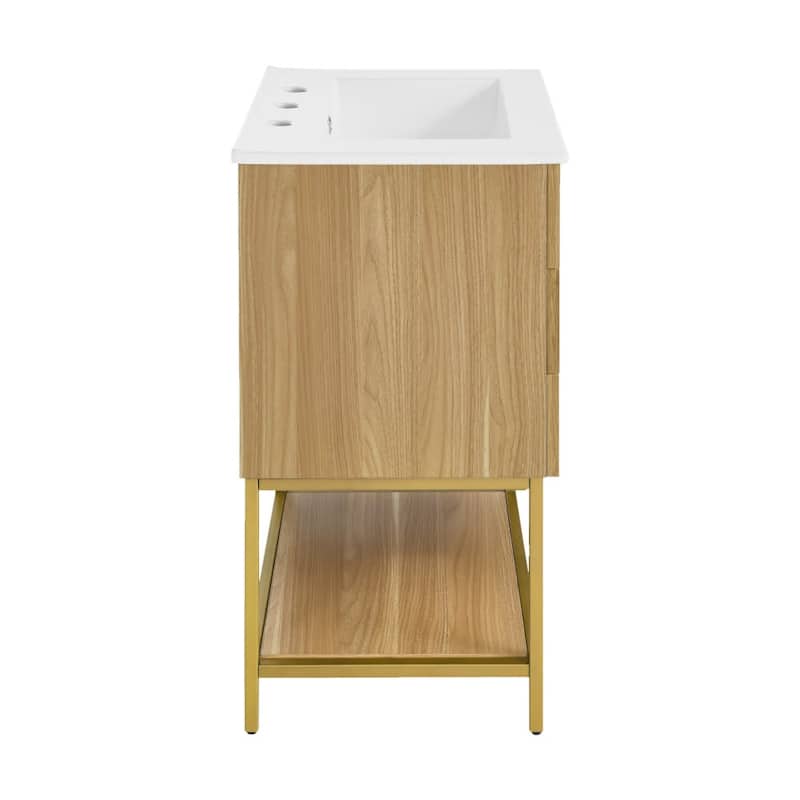 Swiss Madison SM-BV380-3 Carre 24" Free Standing Single Basin Vanity