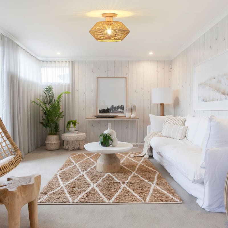 Bohemian Style Semi Flush Mounts Light Fixture for Bedroom Living Room Restaurant Hallway