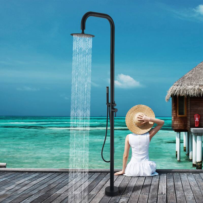 88" H Rbrohant Freestanding Stainless Steel Outdoor Shower