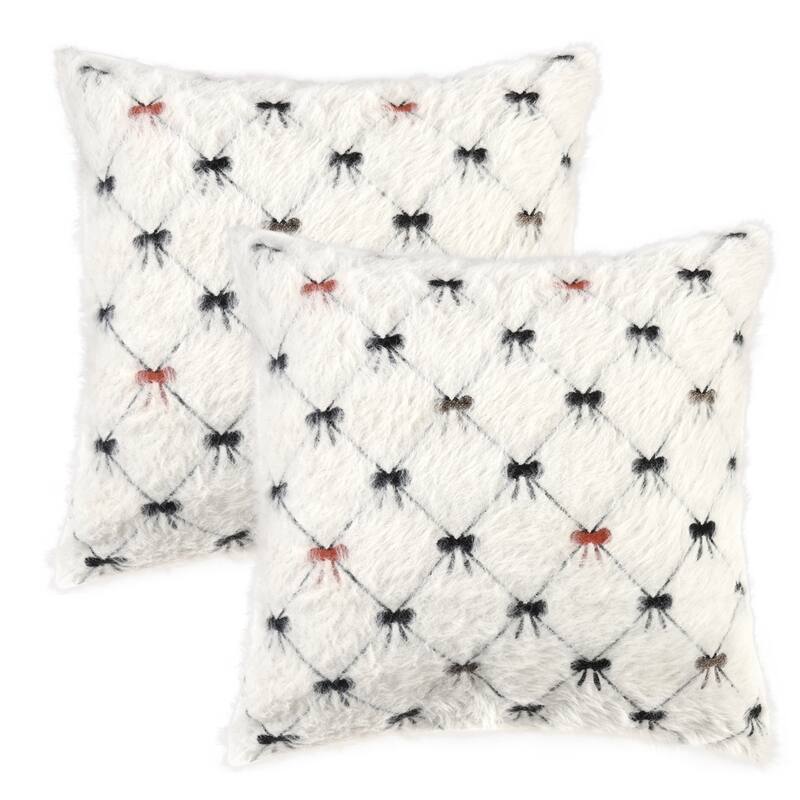 2Pcs Decorative Throw Pillow Cover Soft Plush Couch Covers Pillowcases