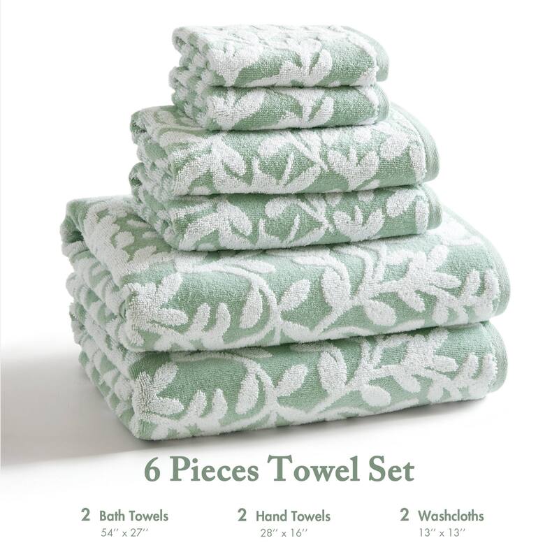 Madison Park Skyler 6 Piece Towel Set