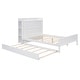preview thumbnail 5 of 20, Full Size Platform Bed with Storage Headboard Multifunctional Wooden Bedframe with Twin Size Trundle for Kids Teens Bedroom