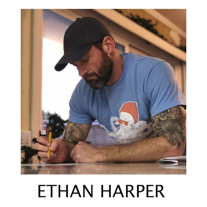 European Coastal Abstract No. 1 by Ethan Harper Framed Canvas Wall Art Print