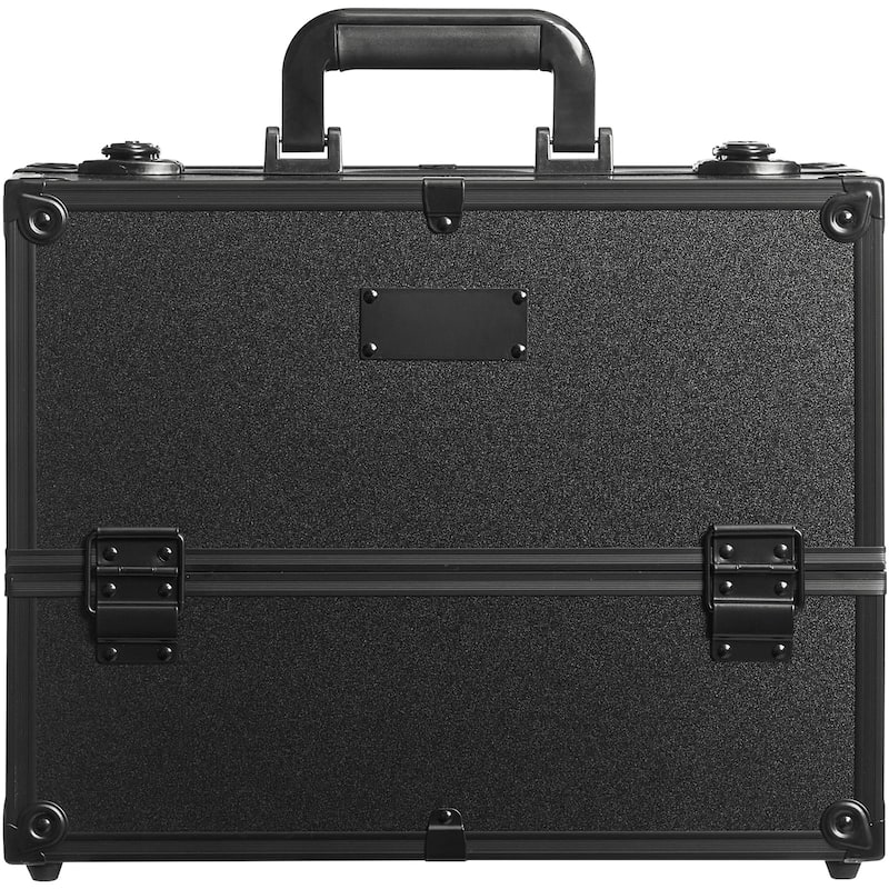 Makeup Train Case Aluminum Cosmetic Case for Women and Girls - 14.6x9.1x11.3''