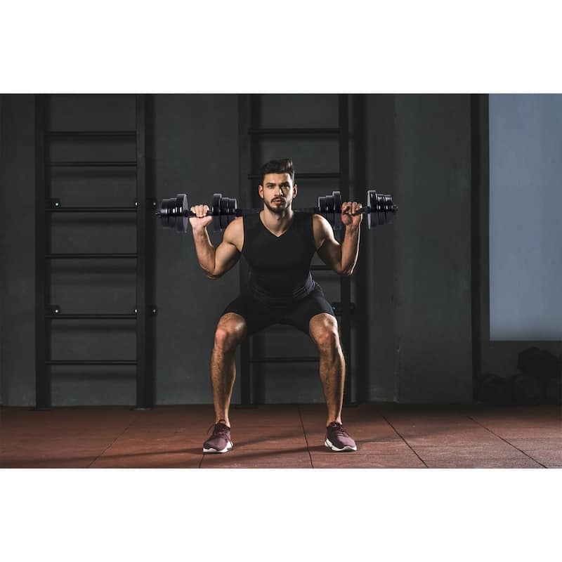 Adjustable 3 in 1 Weight Set, Dumbbells, Kettlebells and Barbell, Non Slip Grip, Compact and Versatile for All Fitness Levels