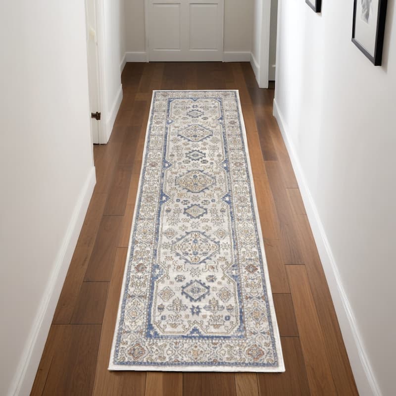 Power Loomed Area Rug - 90' X '26' X '0.5 - 90' X '26' X '0.5 - Oxford Blue - Runner