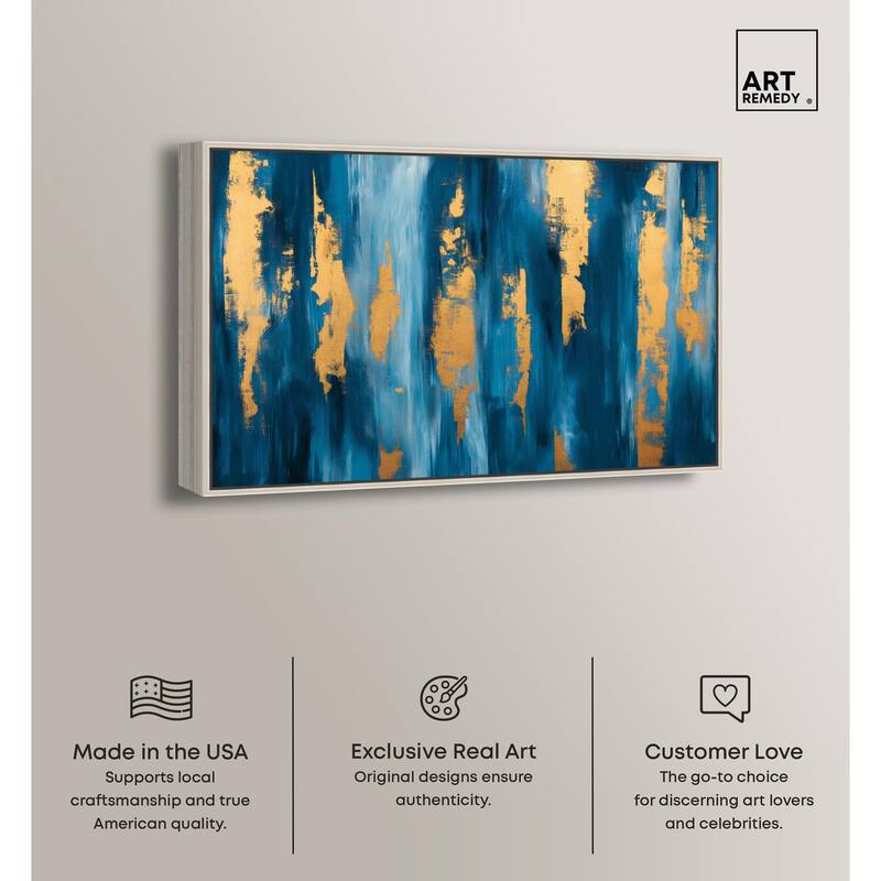 Dark Texture Golden Touch II Canvas by Art Remedy