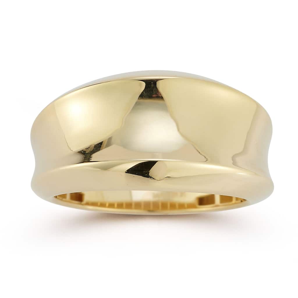 Soleil 14K Gold Concave Graduated Band Ring