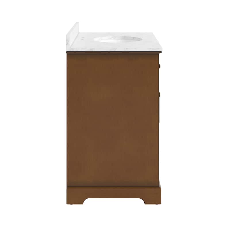36/48/60 in. Bathroom Vanity in Wood with Ceramic Undermount Sink, Vanity with soft close Drawers