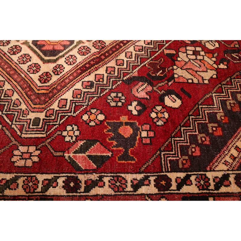 ECARPETGALLERY Hand-knotted Anadol Dark Red Wool Rug - 4'9 x 6'3