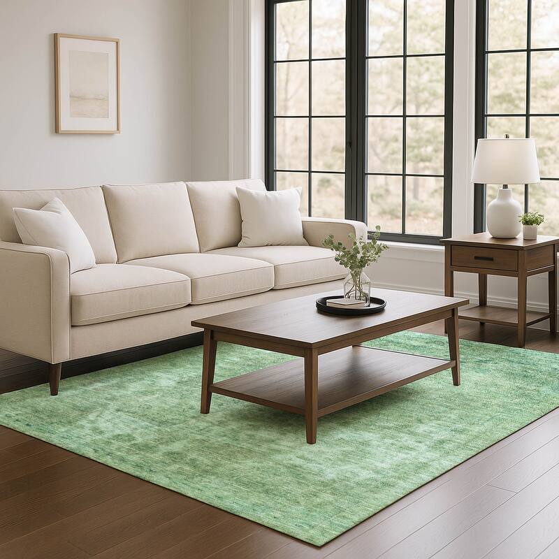 Premium Washable Super Soft Vintage Traditional Mayfield Rug - Sage - 3' x 5'