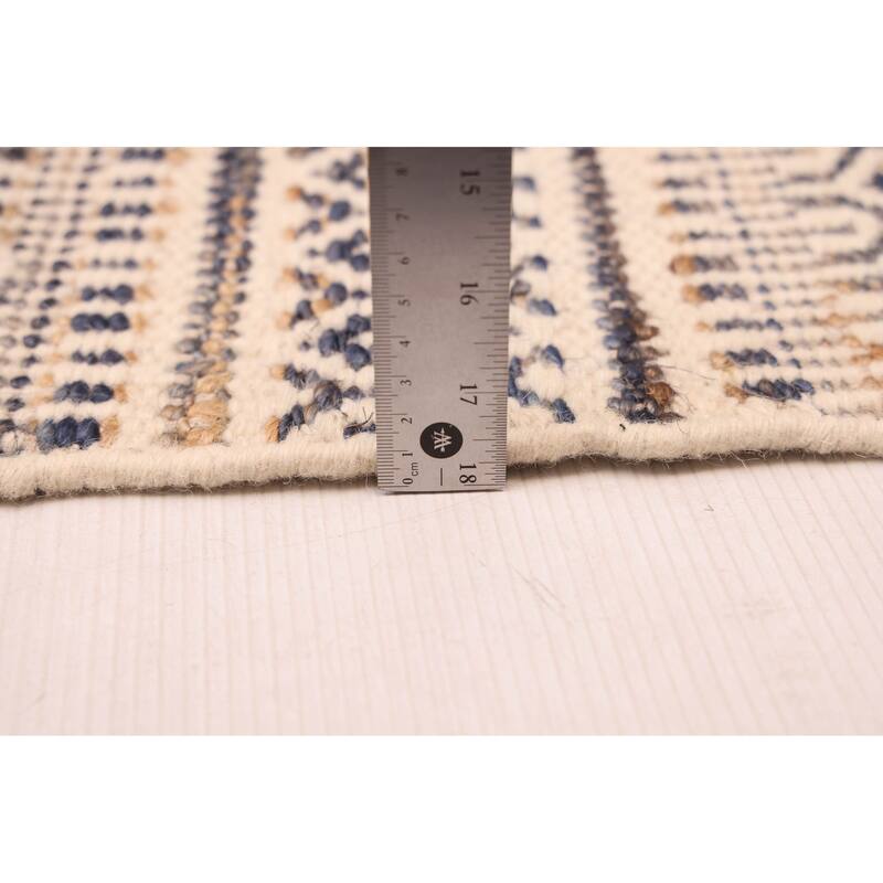 ECARPETGALLERY Flat-Weave Nevada Cream Kilim - 5'3 x 7'6