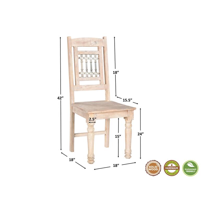 Milton 6-piece Carved Solid Wood Dining Set