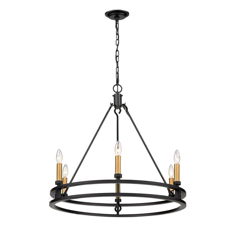 Dennison 6 Light Chandelier in Matte Black