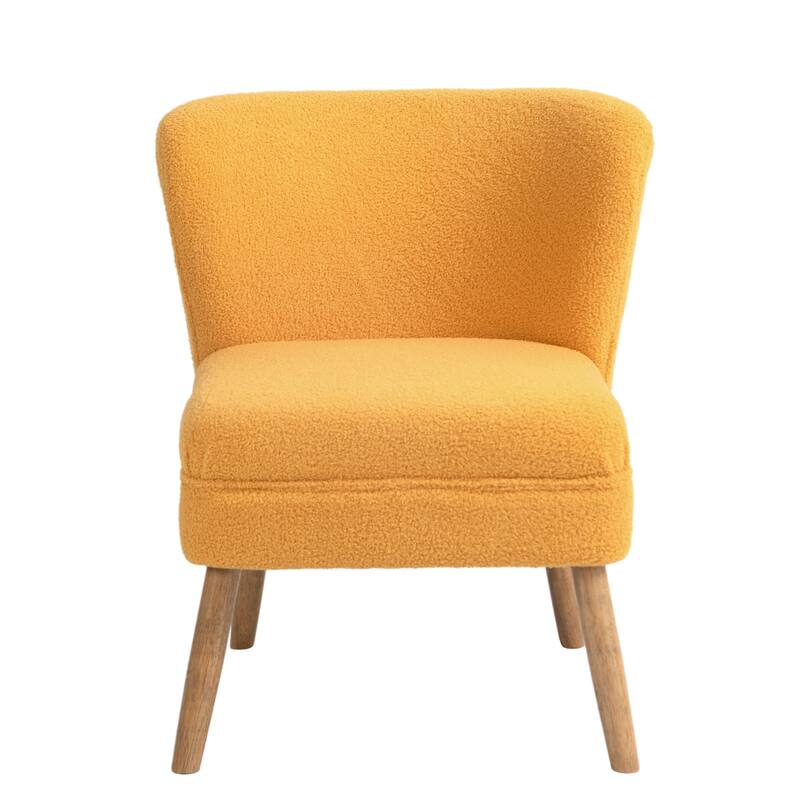 Linen Armless Accent Chair Slipper Chair