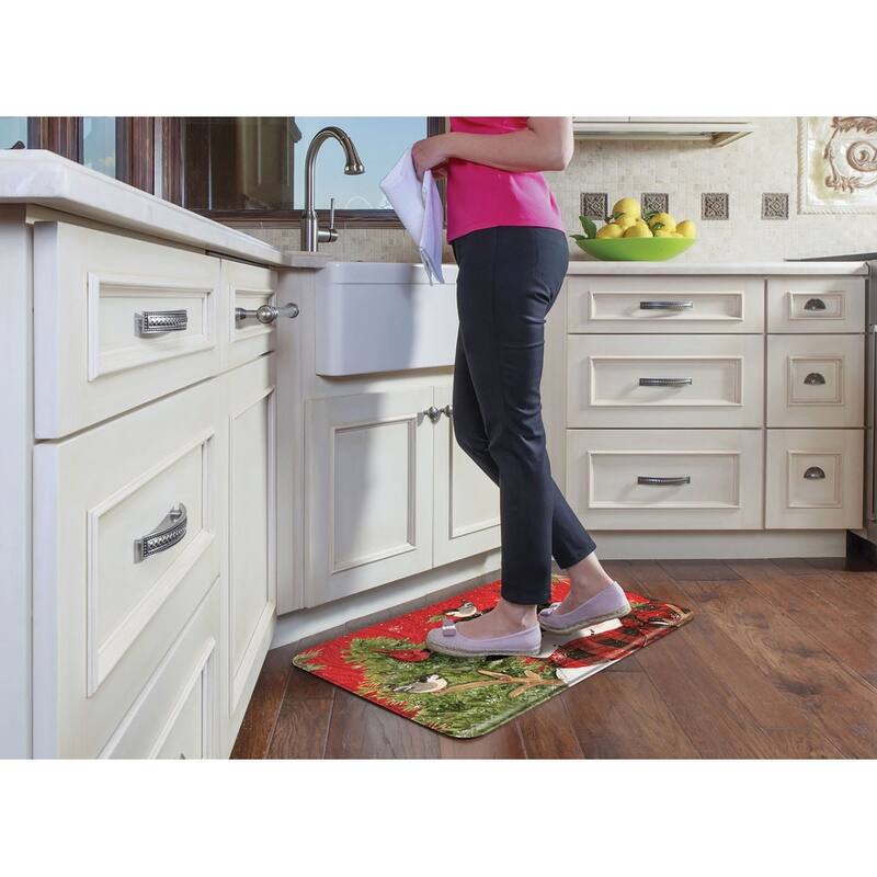 Decorative Anti-Fatigue Memory Foam Mats 30" x 20" - Paisley Snowman - 30" x 20"