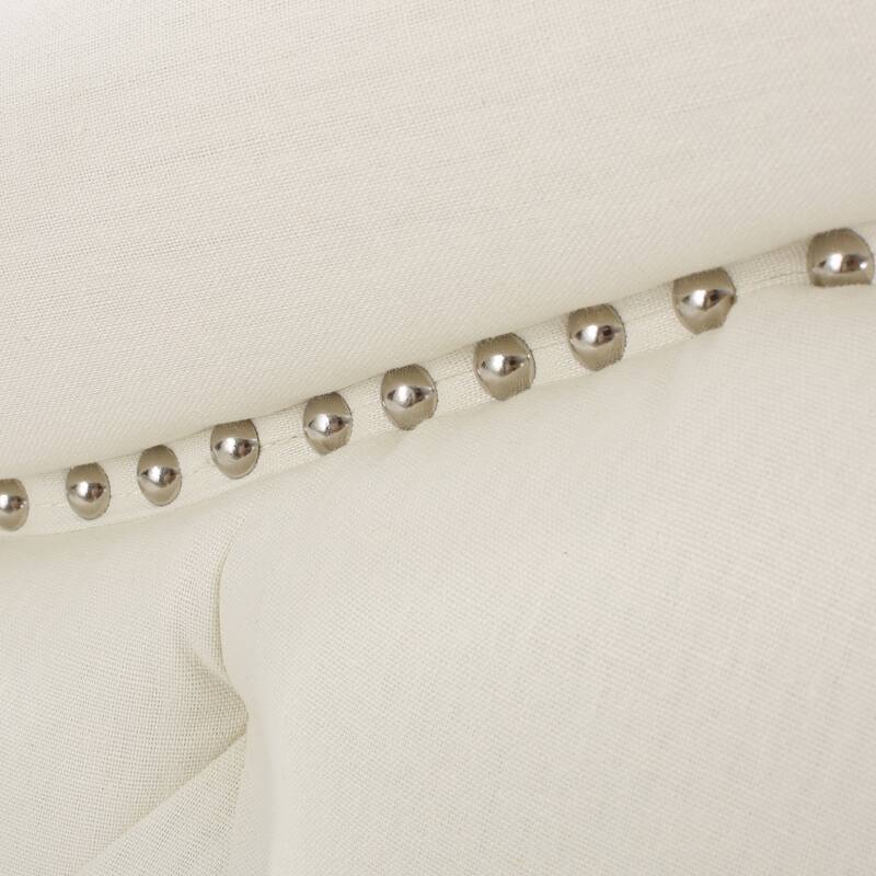 Queen Size Tufted Upholstered Headboard with Nailhead Trim and Adjustable Height