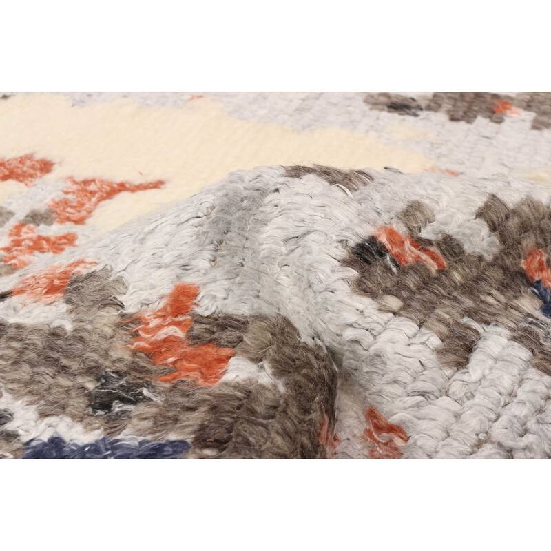 ECARPETGALLERY Hand-knotted Tangier Light Grey Silk, Wool Rug - 8'2 x 9'8