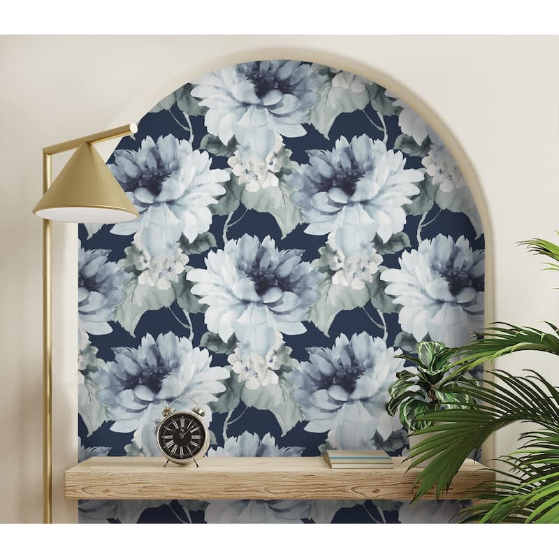 Harry & Grace Watercolor Floral Peel and Stick Wallpaper